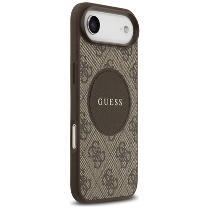 MagSafe Case for Apple iPhone 17 Air, Guess, 4G Circle Classic Logo, Brown