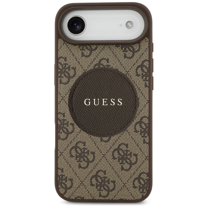 MagSafe Case for Apple iPhone 17 Air, Guess, 4G Circle Classic Logo, Brown