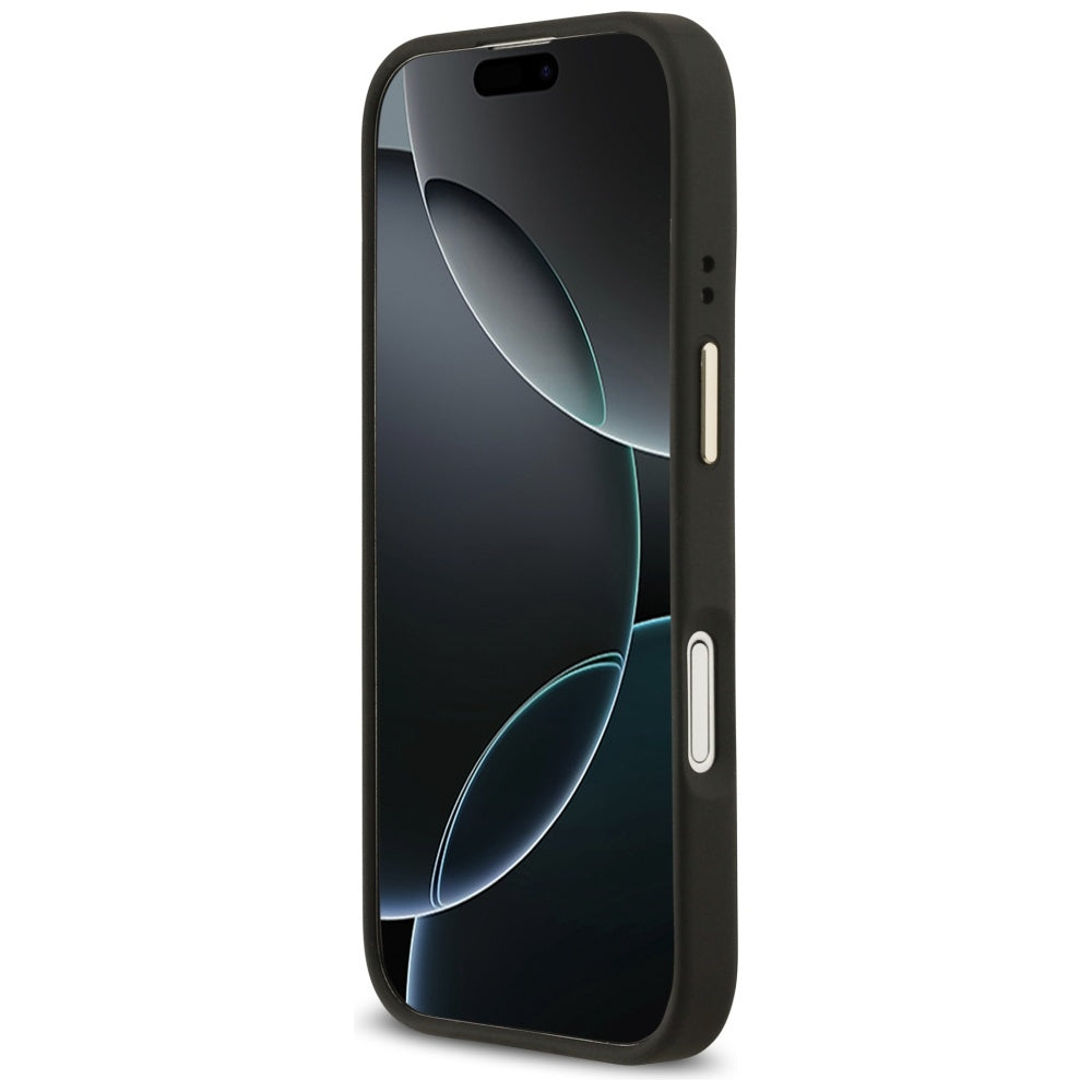 MagSafe Case for Apple iPhone 17, Guess, Grained Strass Logo, Black