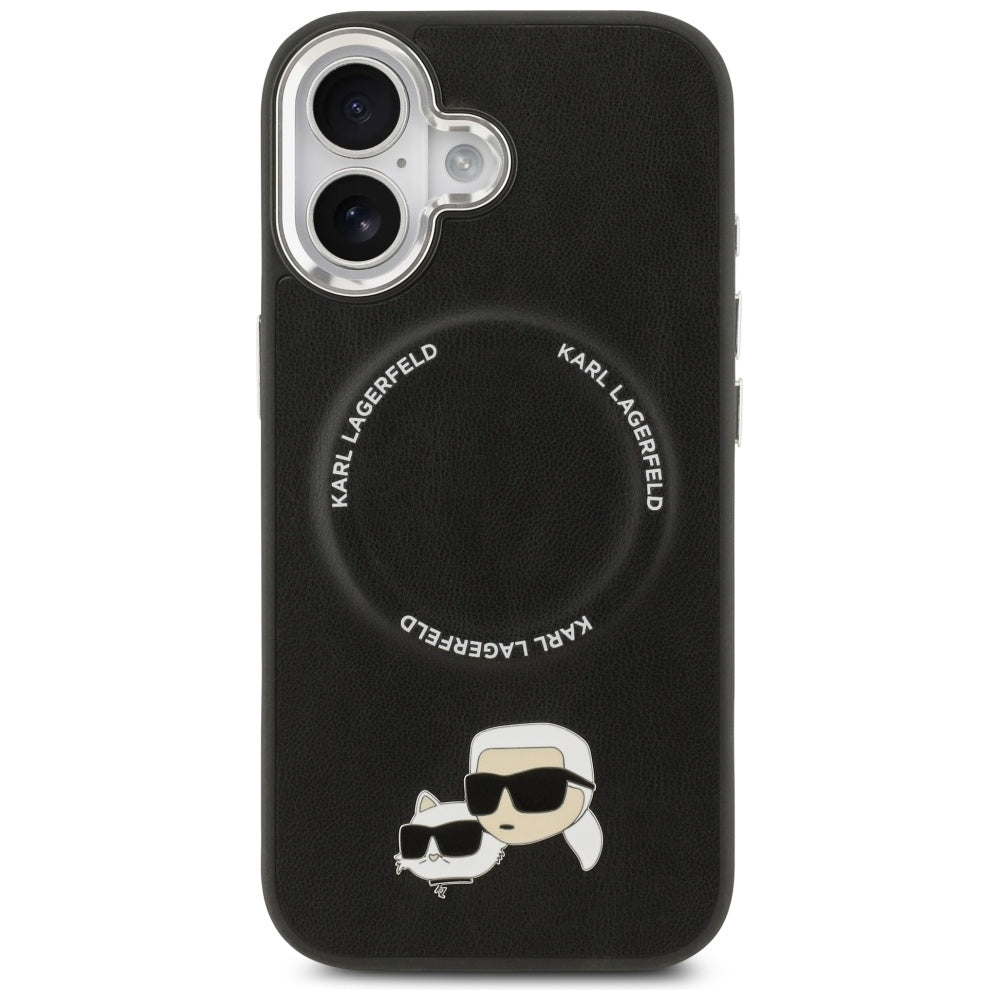 MagSafe Case for Apple iPhone 17, Karl Lagerfeld, Karl & Choupette Pins, Black
