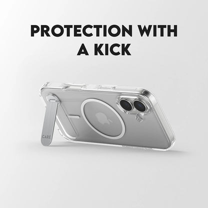 MagSafe Case for Apple iPhone 17, PanzerGlass, Care Feature Kickstand, Transparent