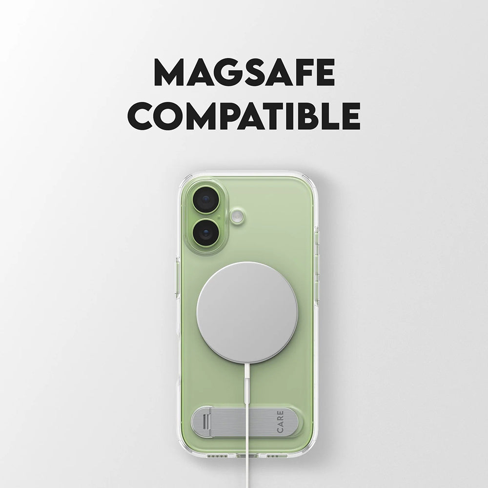 MagSafe Case for Apple iPhone 17, PanzerGlass, Care Feature Kickstand, Transparent
