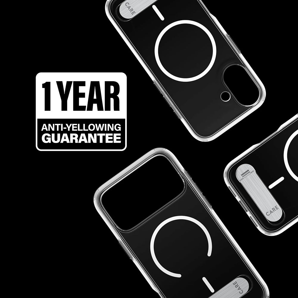 MagSafe Case for Apple iPhone 17, PanzerGlass, Care Feature Kickstand, Transparent