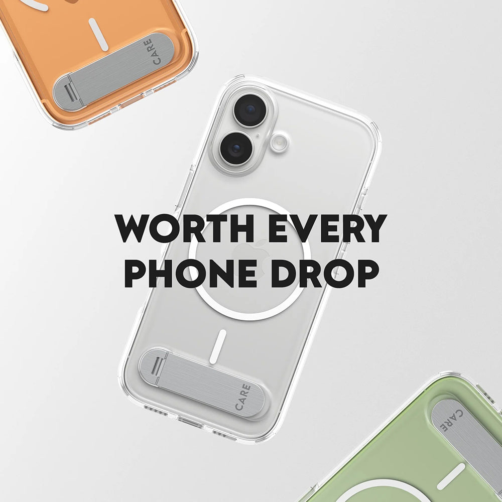 MagSafe Case for Apple iPhone 17, PanzerGlass, Care Feature Kickstand, Transparent