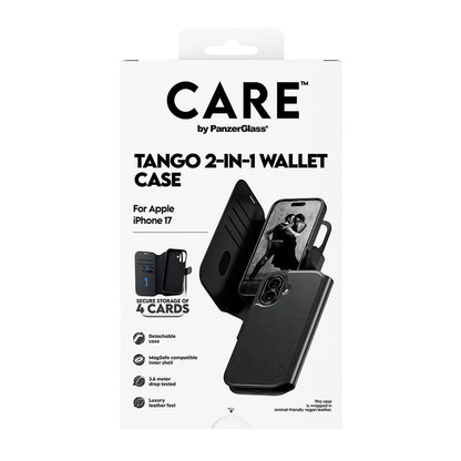 MagSafe Case for Apple iPhone 17, PanzerGlass, Care Feature Tango Two-in-One, Black