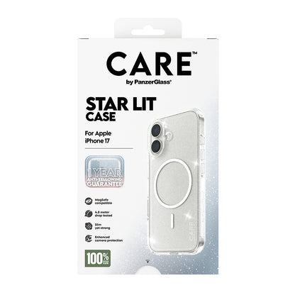 MagSafe Case for Apple iPhone 17, PanzerGlass, Urban Explorer Star Lit, White Transparent