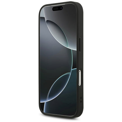 MagSafe Case for Apple iPhone 17 Pro, Guess, 4G Triangle Strass, Black