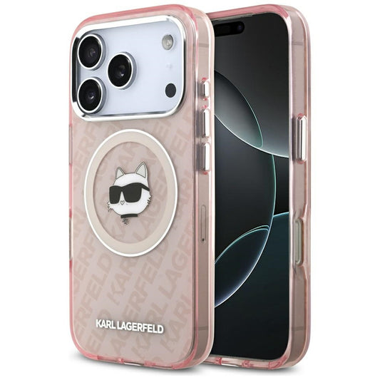 MagSafe Case for Apple iPhone 17 Pro, Karl Lagerfeld, IML Choupette's Head, Pink