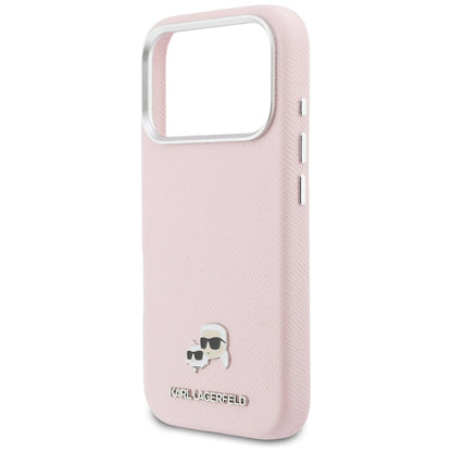 MagSafe Case for Apple iPhone 17 Pro, Karl Lagerfeld, Karl & Choupette Head's Pin, Pink