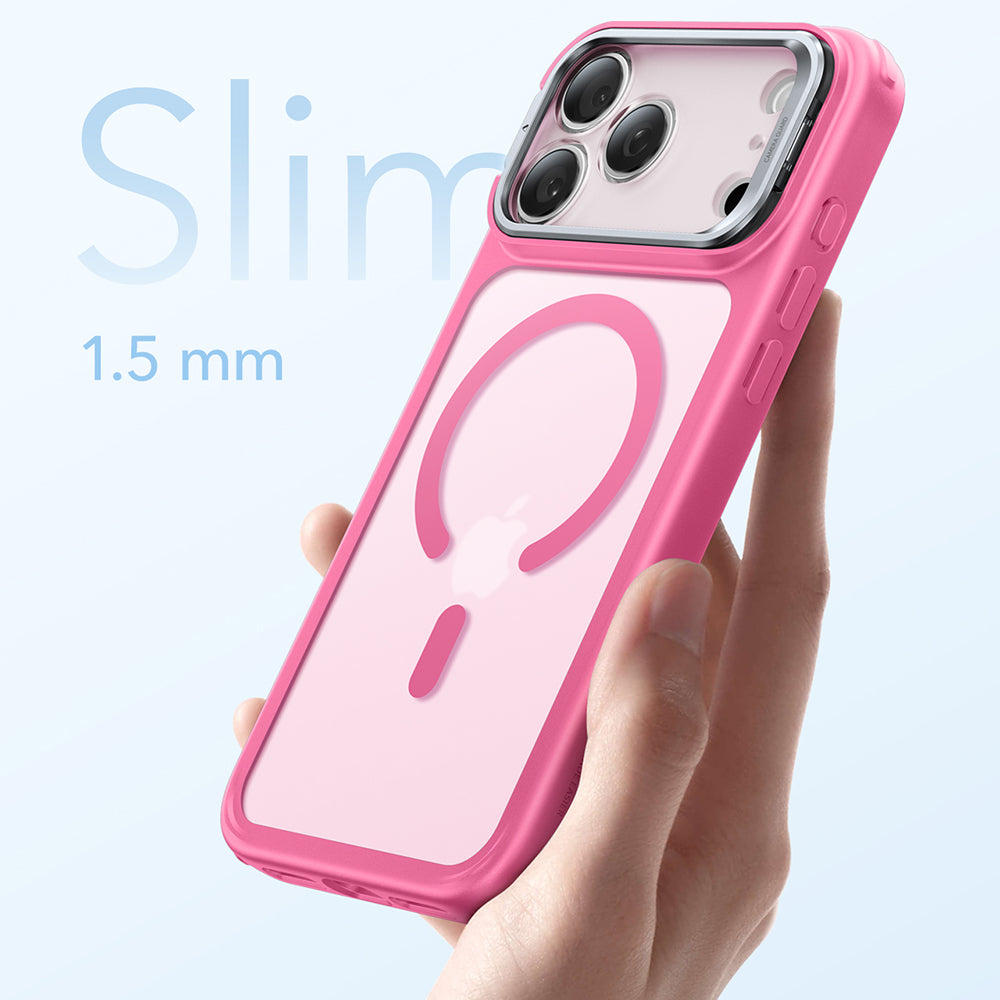 MagSafe Case for Apple iPhone 17 Pro Max, ESR, Classic Hybrid Kickstand, Satin Pink