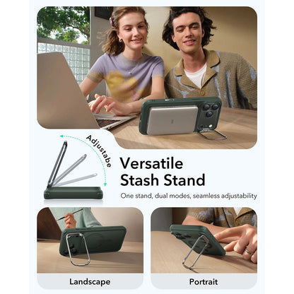 MagSafe Case for Apple iPhone 17 Pro Max, ESR, Classic Hybrid Kickstand, Satin Green