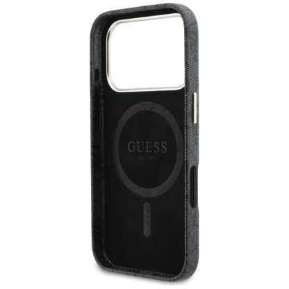 MagSafe Case for Apple iPhone 17 Pro Max, Guess, 4G Script Logo, Black