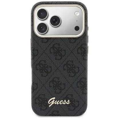 MagSafe Case for Apple iPhone 17 Pro Max, Guess, 4G Script Logo, Black