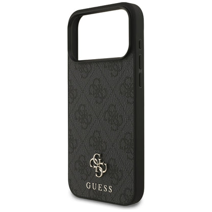 MagSafe Case for Apple iPhone 17 Pro Max, Guess, 4G Small and Classic Logo, Black