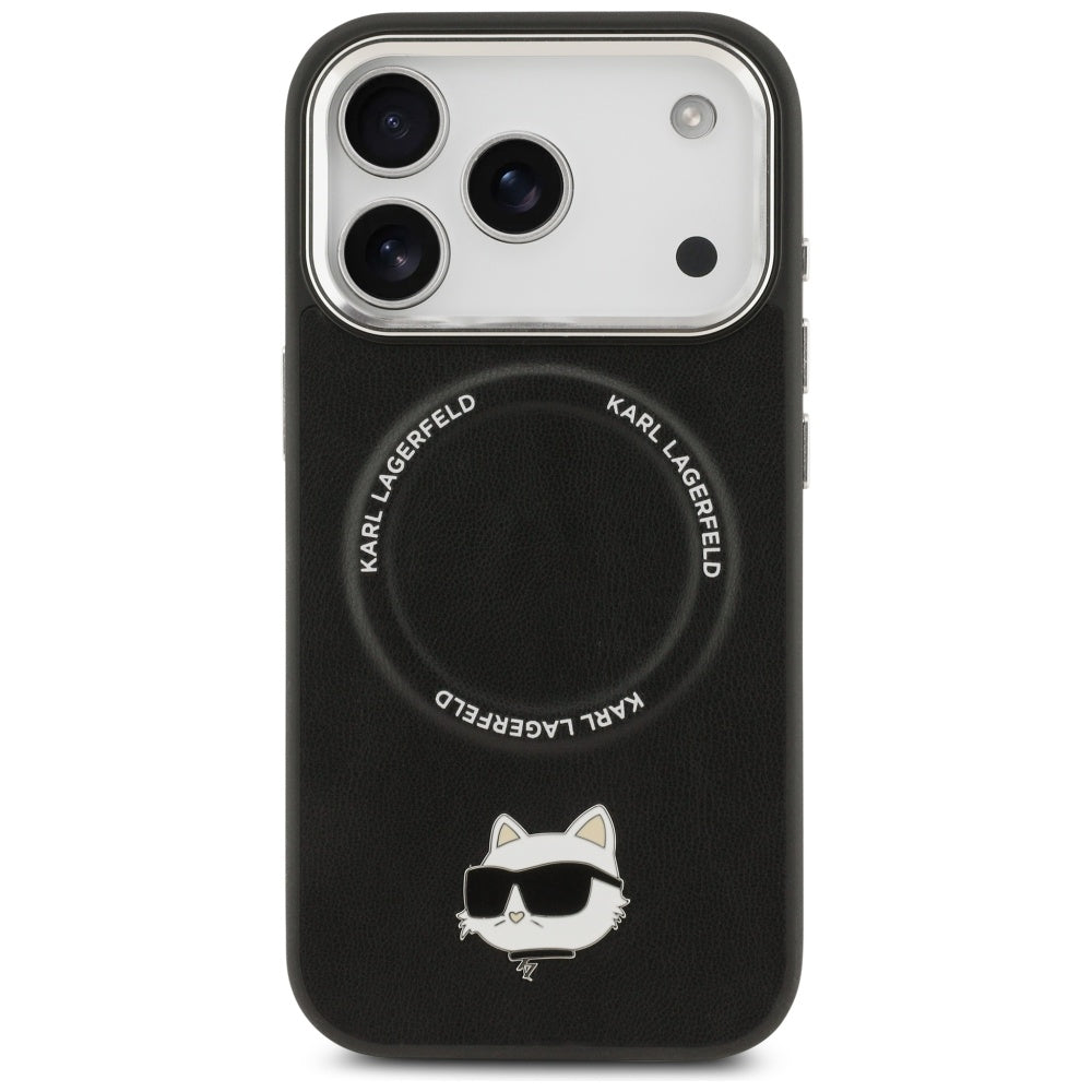 MagSafe Case for Apple iPhone 17 Pro Max, Karl Lagerfeld, Choupette Pin, Black