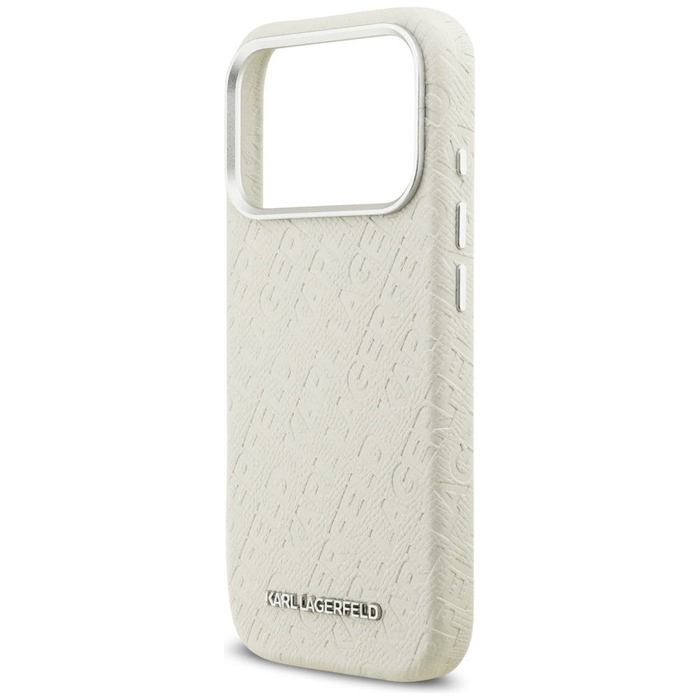 MagSafe Case for Apple iPhone 17 Pro Max, Karl Lagerfeld, FW Stamped Karl, Beige
