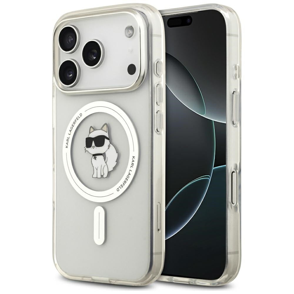 MagSafe Case for Apple iPhone 17 Pro Max, Karl Lagerfeld, IML Choupette, Transparent