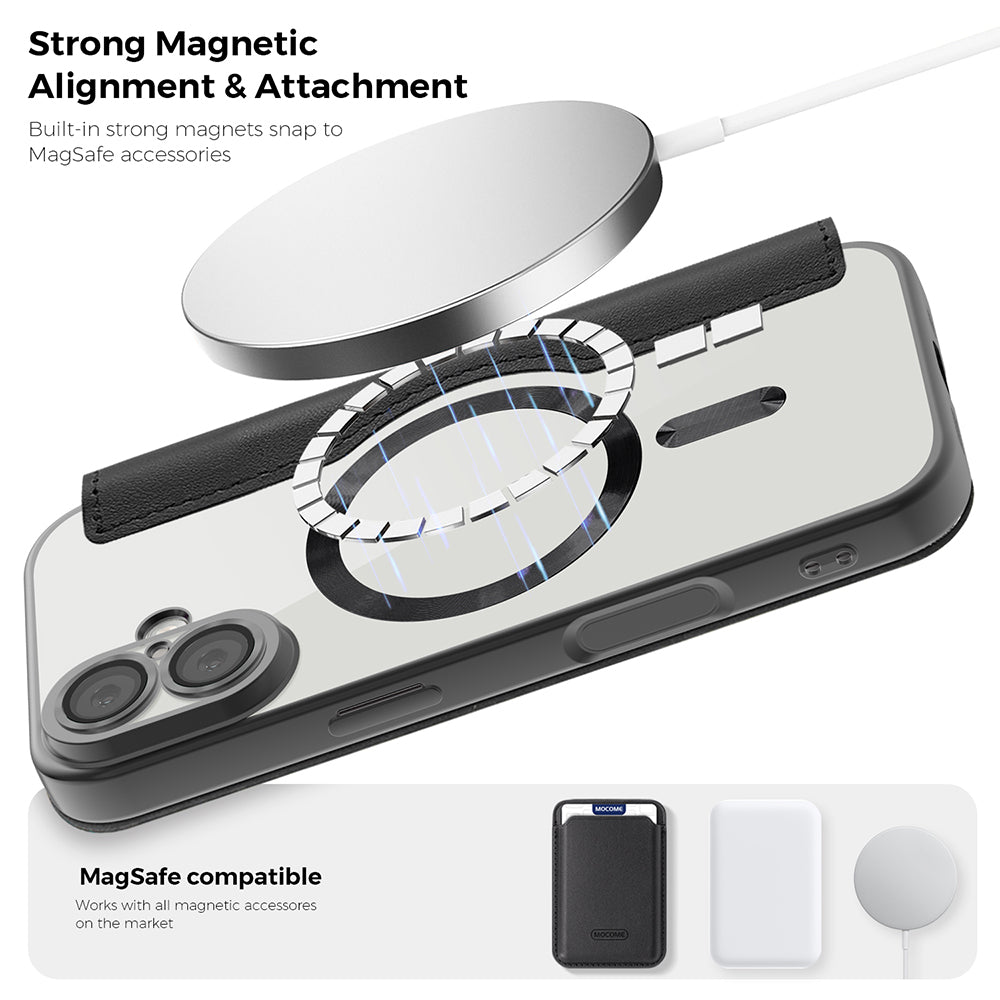 MagSafe Case for Apple iPhone 17 Pro Max, Techsuit, SmartMag Book, Gray