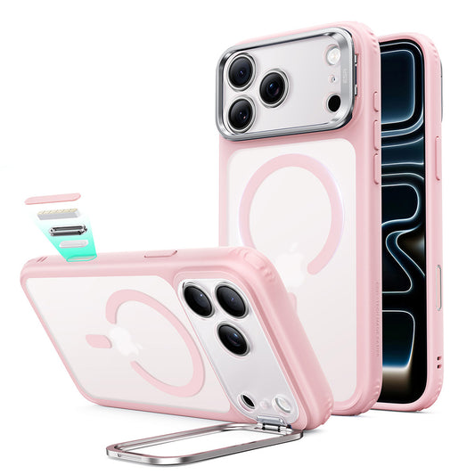 MagSafe Case for Apple iPhone 18 Pro / 17 Pro, ESR, Classic Hybrid Kickstand, Satin Pink