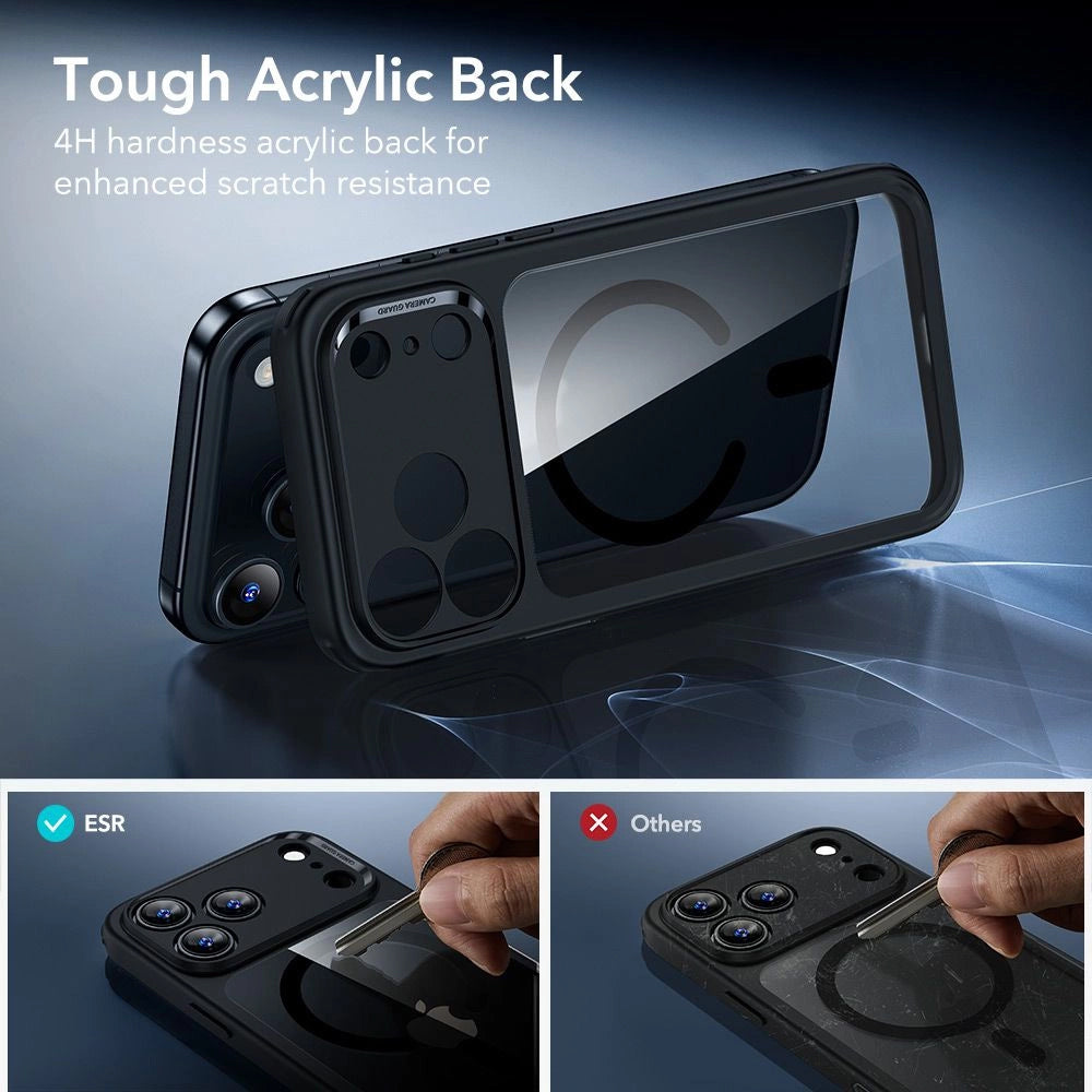 MagSafe Case for Apple iPhone 18 Pro / 17 Pro, ESR, Classic Hybrid with Screen Protector, Transparent Black