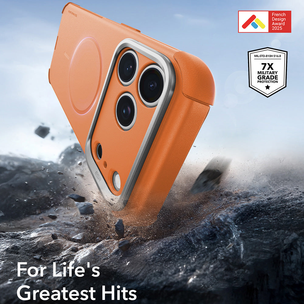 MagSafe Case for Apple iPhone 18 Pro / 17 Pro, ESR, Cyber Armor Kickstand, Orange