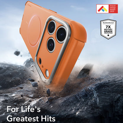 MagSafe Case for Apple iPhone 18 Pro / 17 Pro, ESR, Cyber Armor Kickstand, Orange