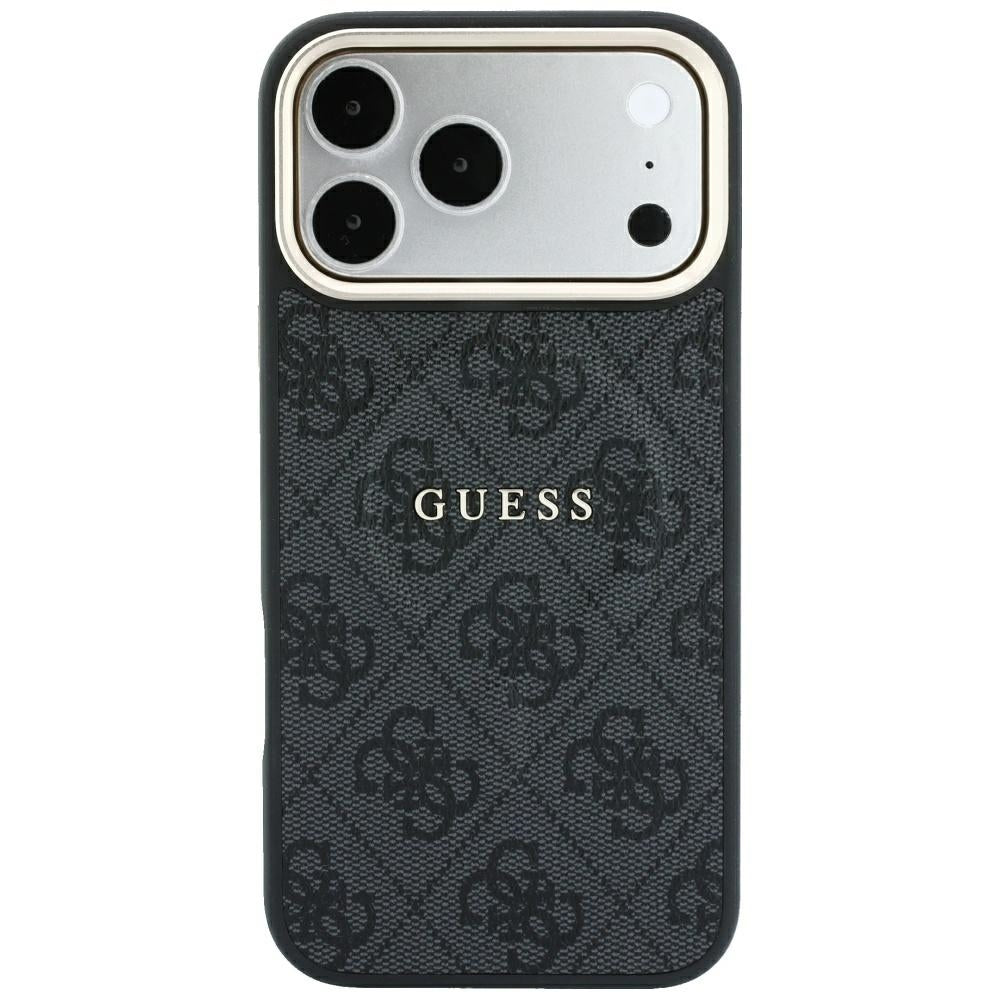 MagSafe Case for Apple iPhone 18 Pro / 17 Pro, Guess, 4G Embossed Classic, Black