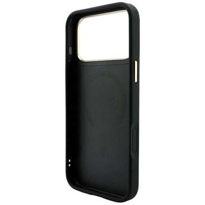 MagSafe Case for Apple iPhone 18 Pro / 17 Pro, Guess, 4G Embossed Classic, Black