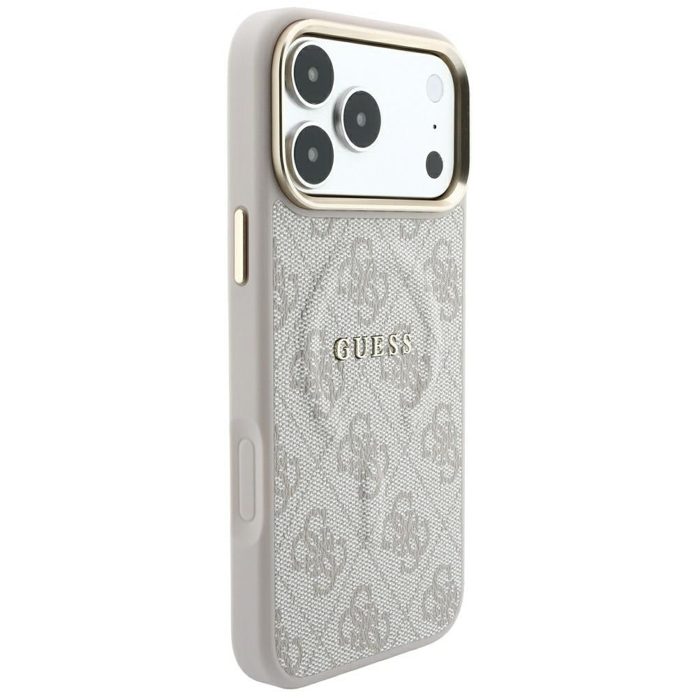 MagSafe Case for Apple iPhone 18 Pro / 17 Pro, Guess, 4G Embossed Classic, Pink