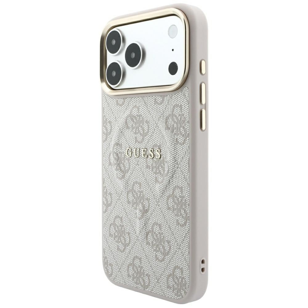 MagSafe Case for Apple iPhone 18 Pro / 17 Pro, Guess, 4G Embossed Classic, Pink