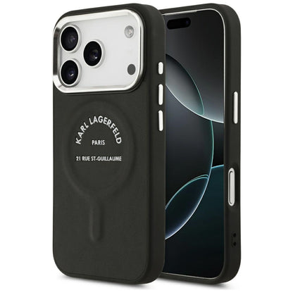 MagSafe Case for Apple iPhone 18 Pro / 17 Pro, Karl Lagerfeld, EMB. Ring with Karl RSG Logo, Black