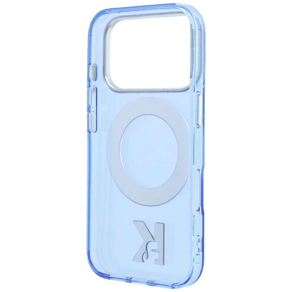 MagSafe Case for Apple iPhone 18 Pro / 17 Pro, Karl Lagerfeld, IML Ring Stand Kameo Metal, Blue