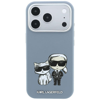 MagSafe Case for Apple iPhone 18 Pro / 17 Pro, Karl Lagerfeld, KC Bodies Sketch, Blue