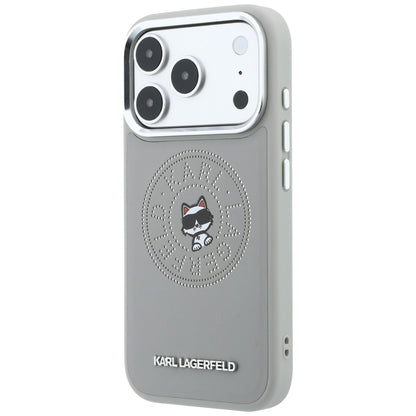 MagSafe Case for Apple iPhone 18 Pro / 17 Pro, Karl Lagerfeld, Point and Choupette Sketch, Gray