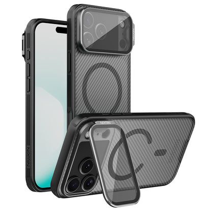 MagSafe Case for Apple iPhone 18 Pro / 17 Pro, Nillkin, CamShield Prop, Transparent Black