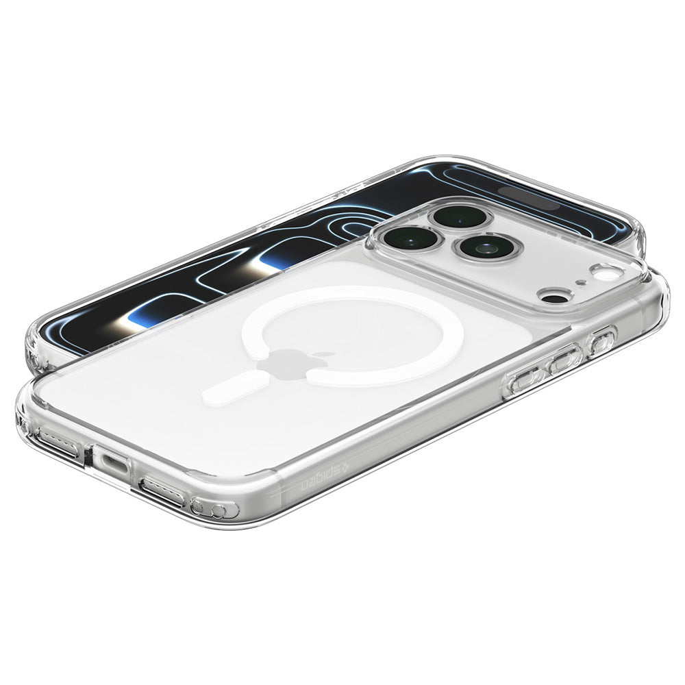 MagSafe Case for Apple iPhone 18 Pro / 17 Pro, Spigen, Ultra Hybrid, White Transparent ACS12155