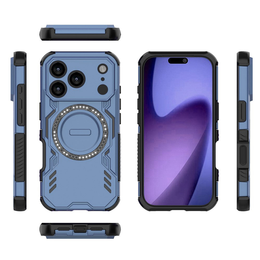 MagSafe Case for Apple iPhone 18 Pro / 17 Pro, Techsuit, ArmorMag, Blue