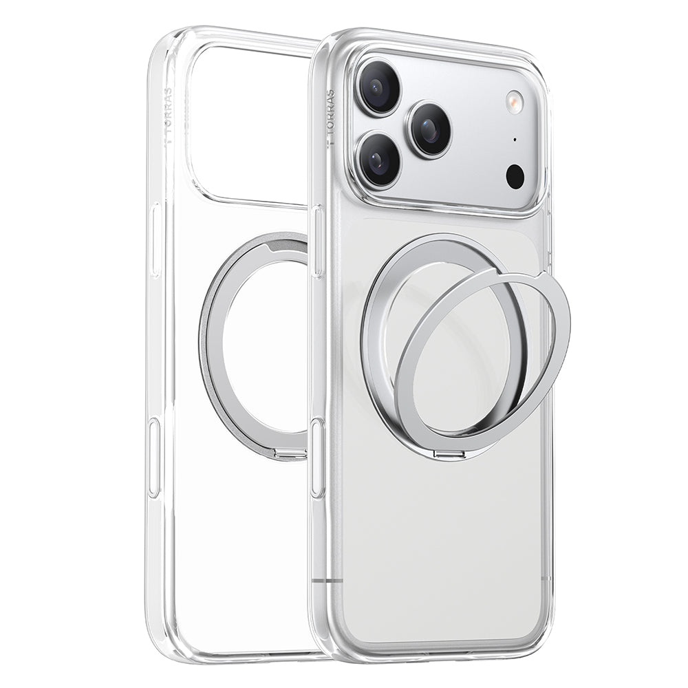 MagSafe Case for Apple iPhone 18 Pro / 17 Pro, Torras, Ostand O1 Guardian, Transparent