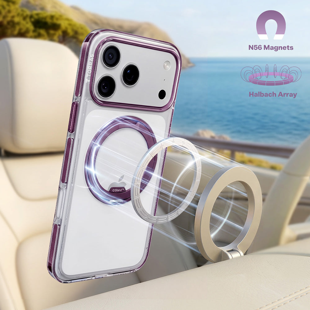 MagSafe Case for Apple iPhone 18 Pro / 17 Pro, Torras, Ostand O3 Light, Purple
