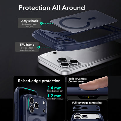 MagSafe Case for Apple iPhone 18 Pro, ESR, Classic Hybrid, Satin Blue
