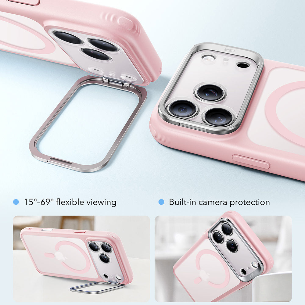 MagSafe Case for Apple iPhone 18 Pro Max / 17 Pro Max, ESR, Classic Hybrid Kickstand, Satin Pink