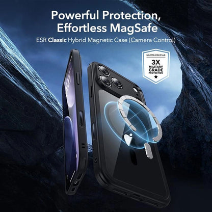 MagSafe Case for Apple iPhone 18 Pro Max / 17 Pro Max, ESR, Classic Hybrid with Screen Protector, Transparent Black