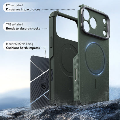 MagSafe Case for Apple iPhone 18 Pro Max / 17 Pro Max, ESR, Cyber Armor Kickstand, Green
