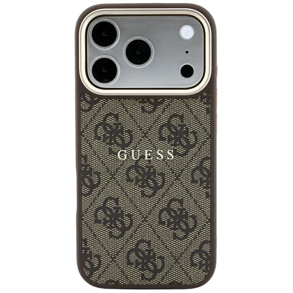 MagSafe Case for Apple iPhone 18 Pro Max / 17 Pro Max, Guess, 4G Embossed Classic, Brown