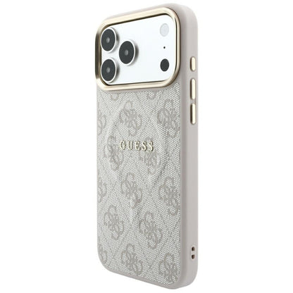 MagSafe Case for Apple iPhone 18 Pro Max / 17 Pro Max, Guess, 4G Embossed Classic, Pink