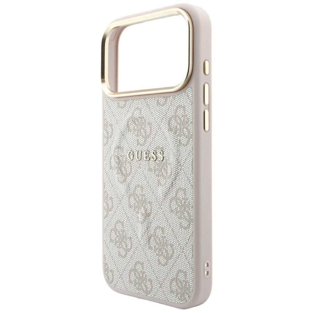 MagSafe Case for Apple iPhone 18 Pro Max / 17 Pro Max, Guess, 4G Embossed Classic, Pink