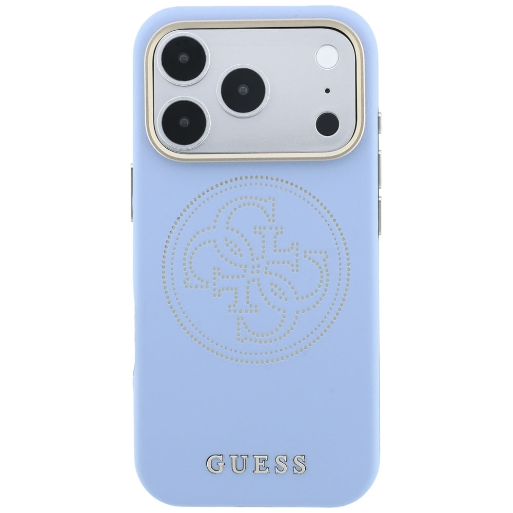MagSafe Case for Apple iPhone 18 Pro Max / 17 Pro Max, Guess, Perforated 4G, Blue