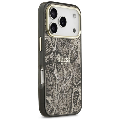 MagSafe Case for Apple iPhone 18 Pro Max / 17 Pro Max, Guess, Python Pattern, Brown