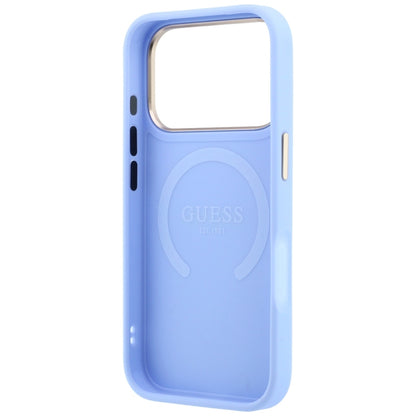MagSafe Case for Apple iPhone 18 Pro Max / 17 Pro Max, Guess, Saffiano Peony Ring, Blue