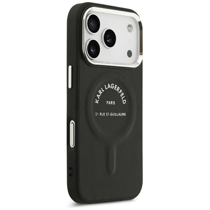 MagSafe Case for Apple iPhone 18 Pro Max / 17 Pro Max, Karl Lagerfeld, EMB. Ring Karl RSG Logo, Black